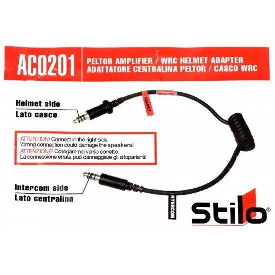 Stilo Adapter Peltor amplifier - WRC helmet (thin cable)