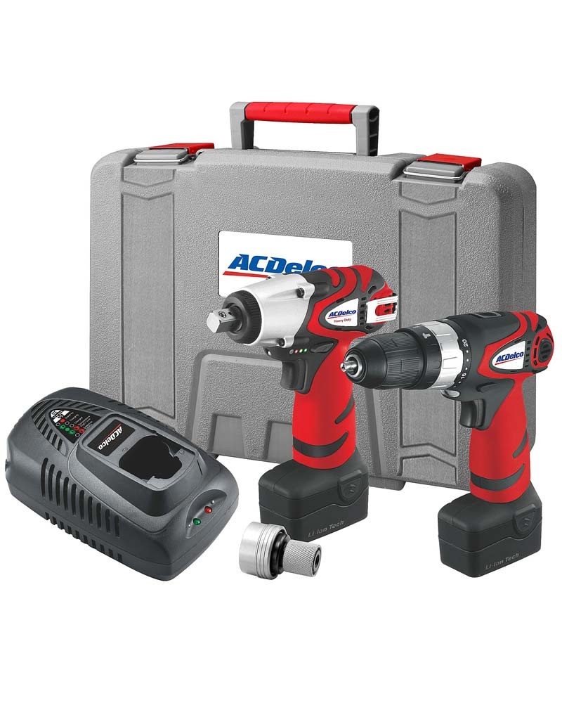 ACDelco Impact Wrench 1 2in and Hammer Drill Driver Combi Kit ARK2096I